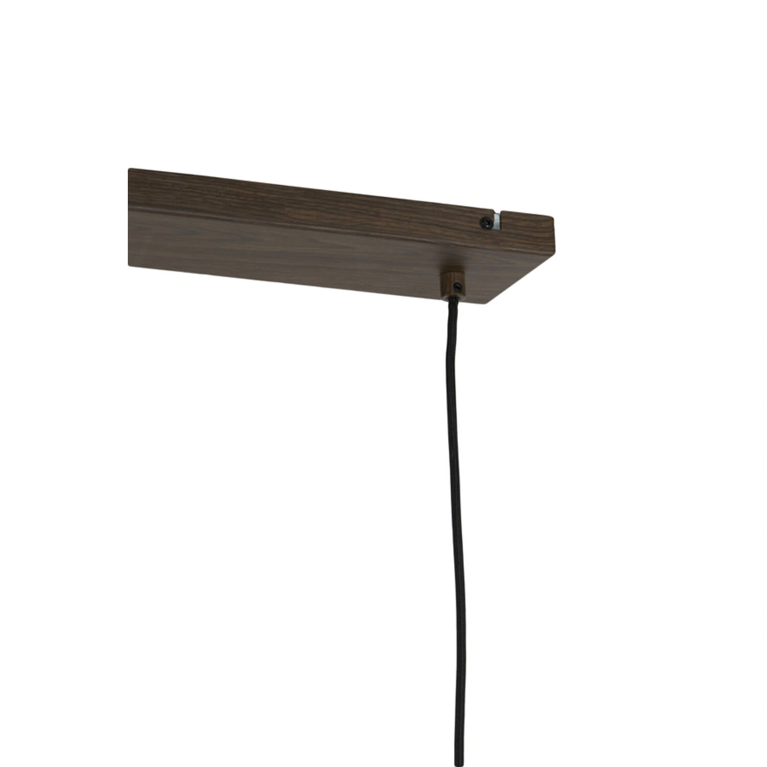 5-lichts Hanglamp Rovena - donkerbruine houtlook met crème touw – 117 cm SW10550