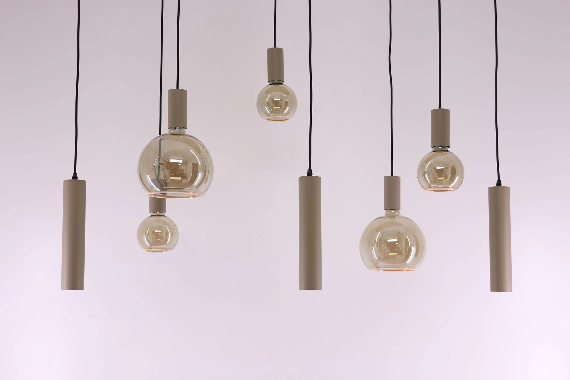 Hanglamp ovaal zand - segula lichtbronnen - 8lichts 140cm 50273