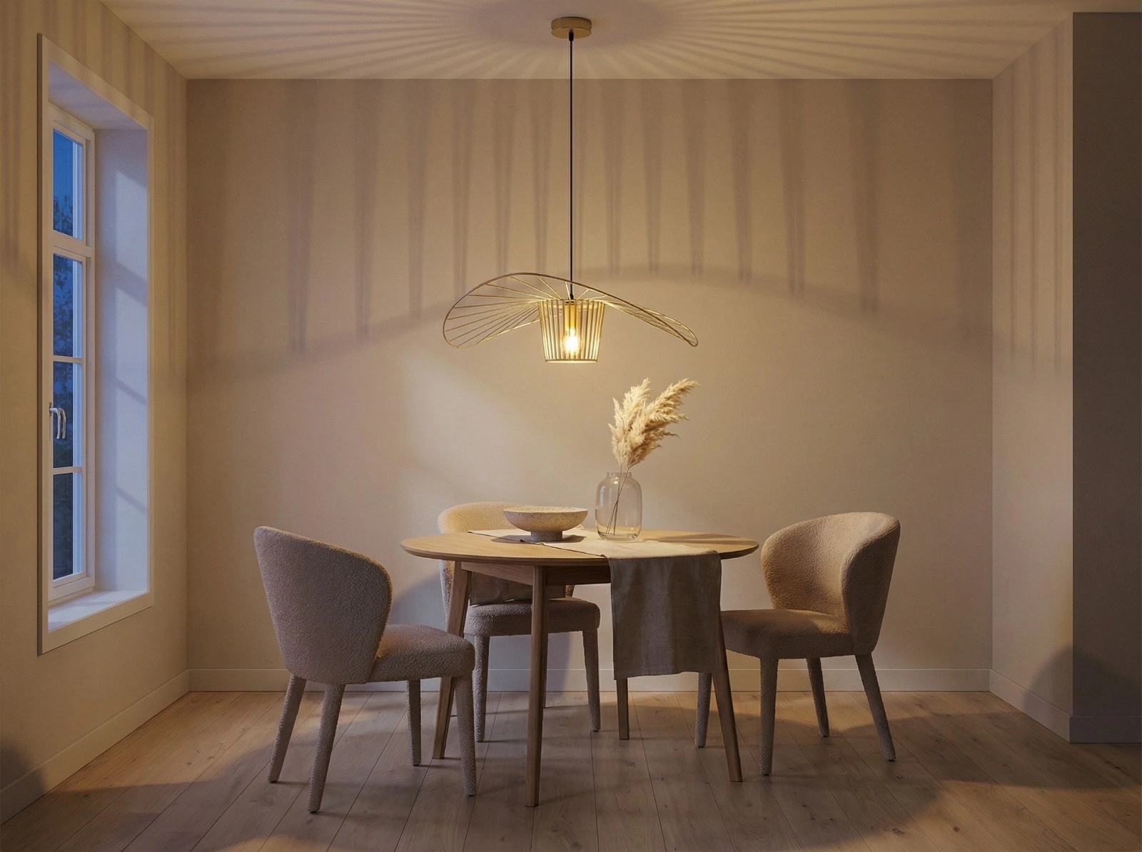 Rosland Vertigo Moderne Strohoed Hanglamp - Ambiance Verlichting Rosland Vertigo Moderne Strohoed Hanglamp - Ambiance Verlichting