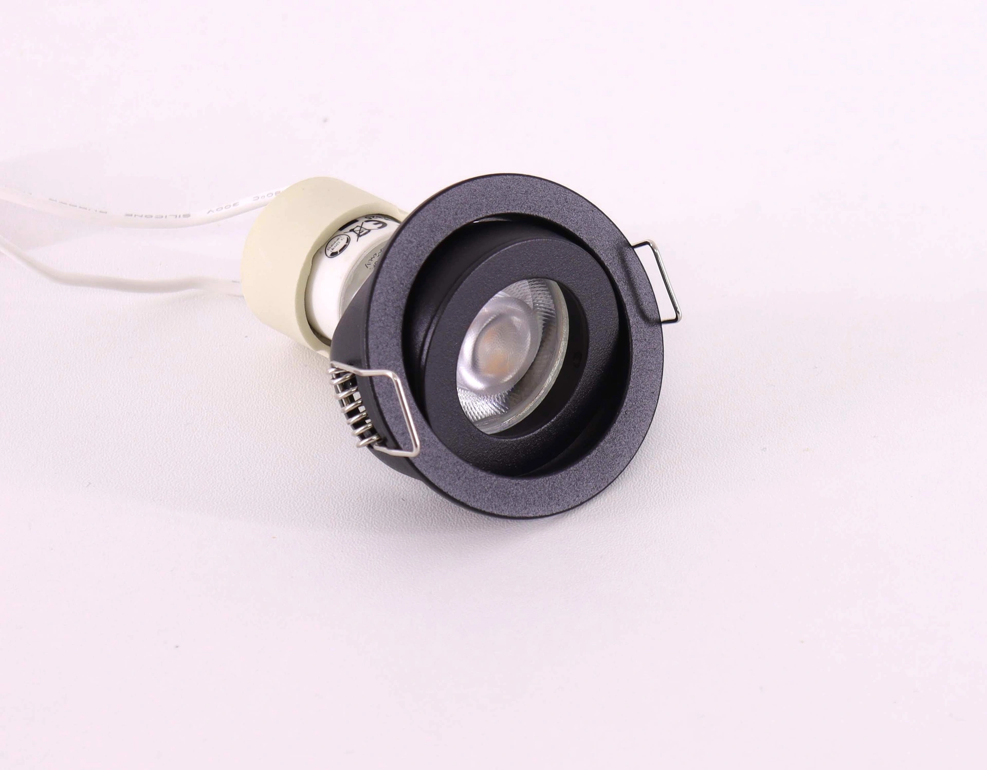 Zwarte ronde mini inbouwspot - Diameter 55 mm – zaagmaat 48 mm – geschikt voor Mini GU10 & MR11 46600