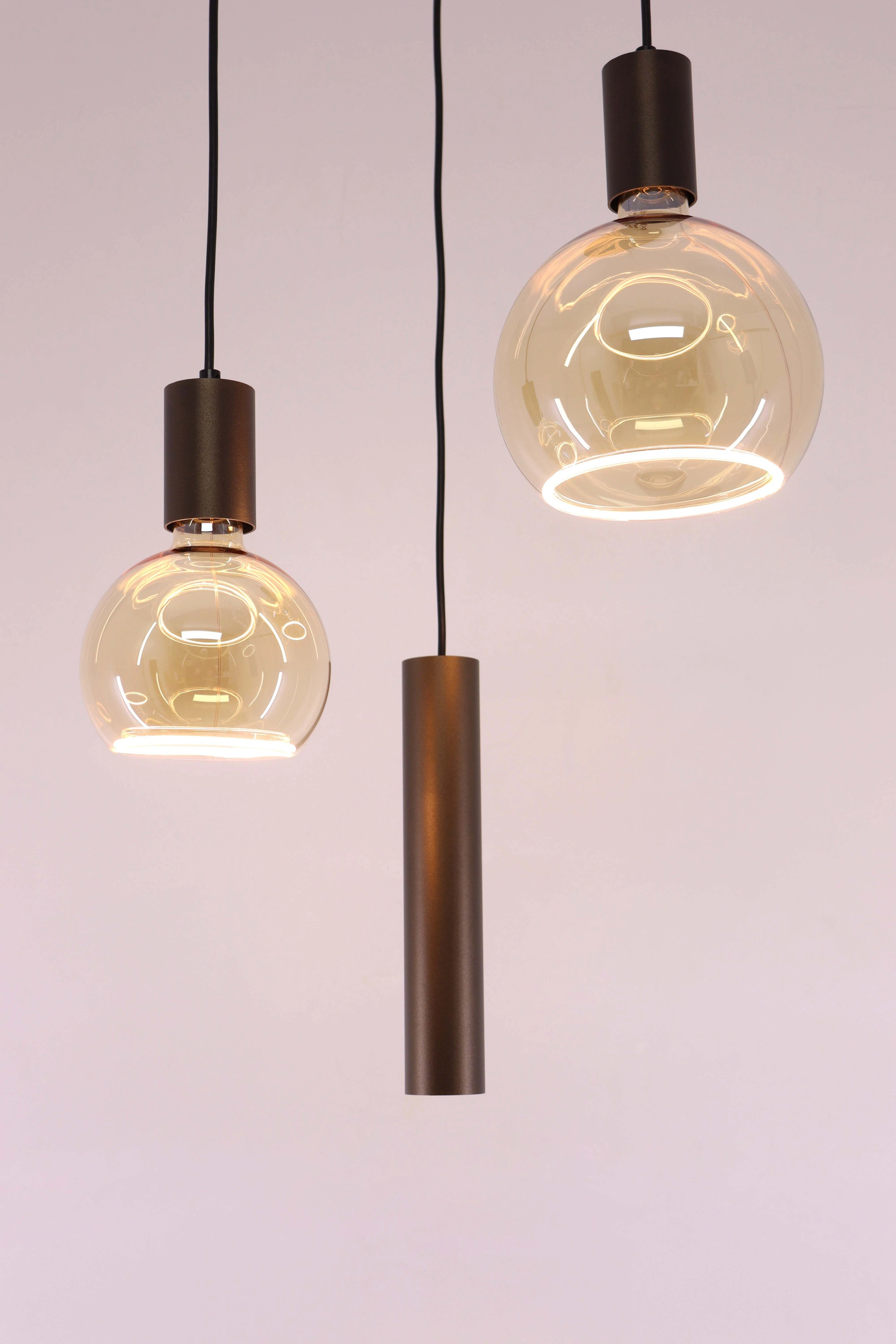 Hanglamp cacao rond - Segula lichtbronnen 3 lichts - Diameter 35cm 50283