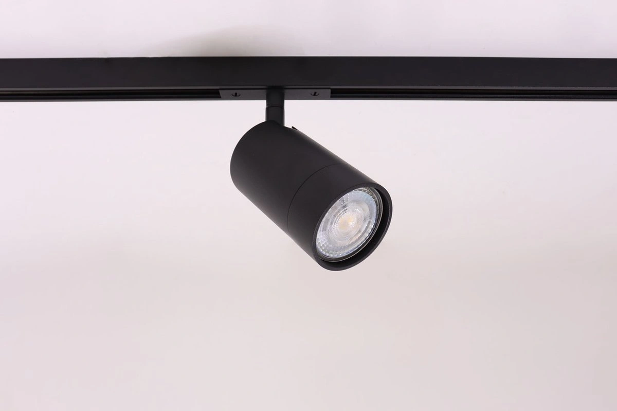 FLAT Designline railverlichting 4 meter met 6 spots zwart, GU10, SMART geschikt, compleet railsysteem 50181