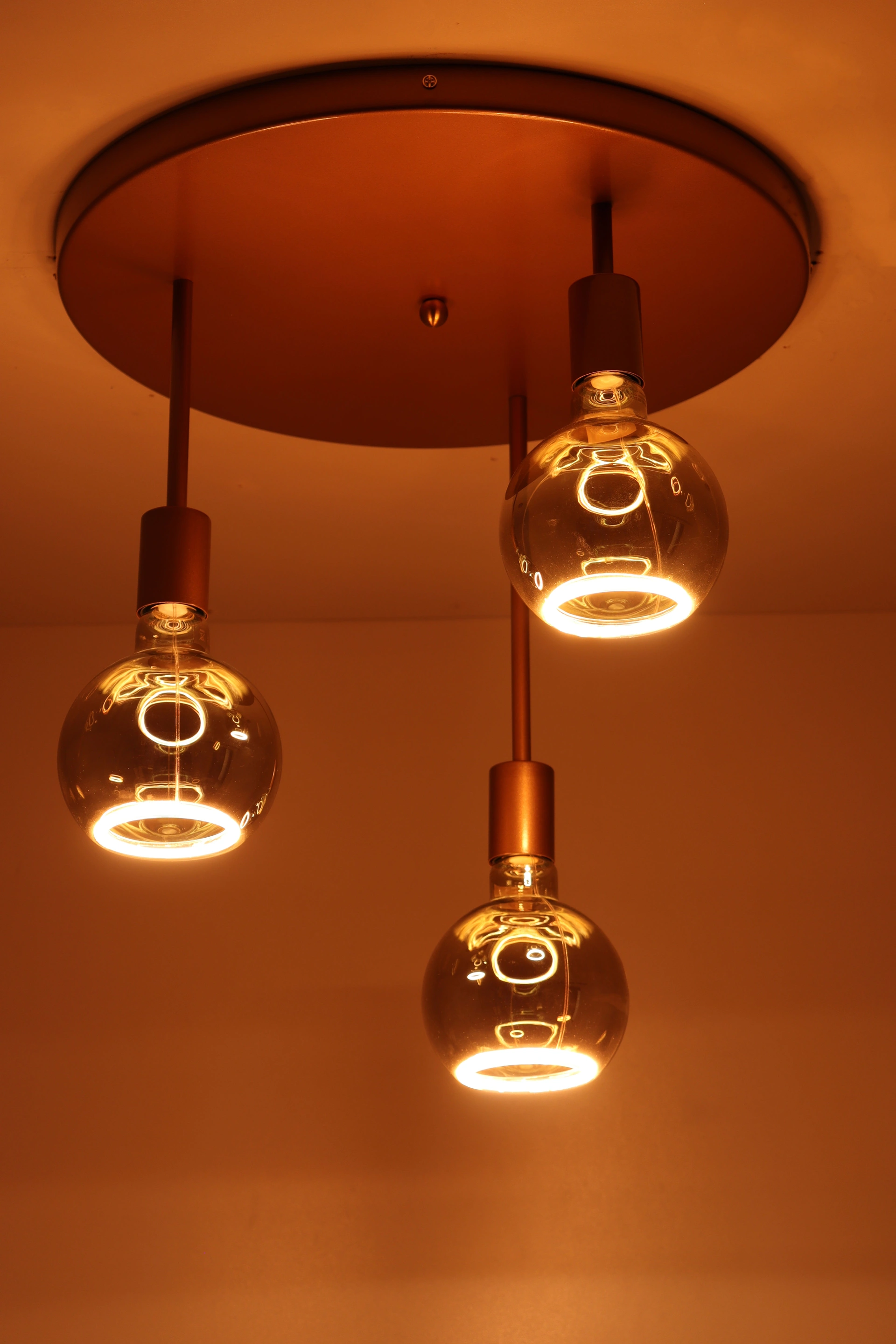 Plafondlamp 3 lichts - Exclusief segula lichtbronnen -  Goud 61149