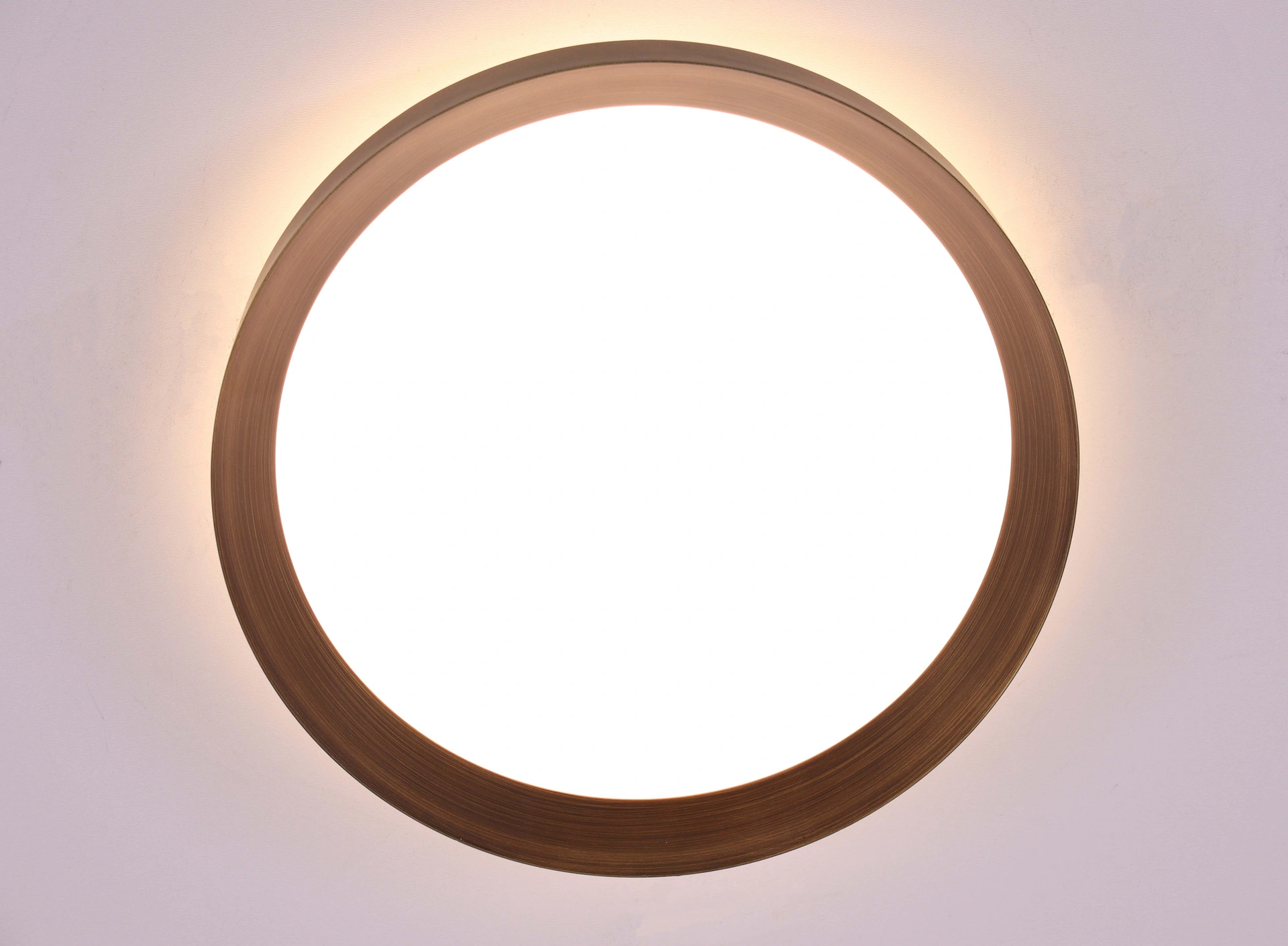 Plafondlamp rond brons dia. 30cm dimbaar 46619
