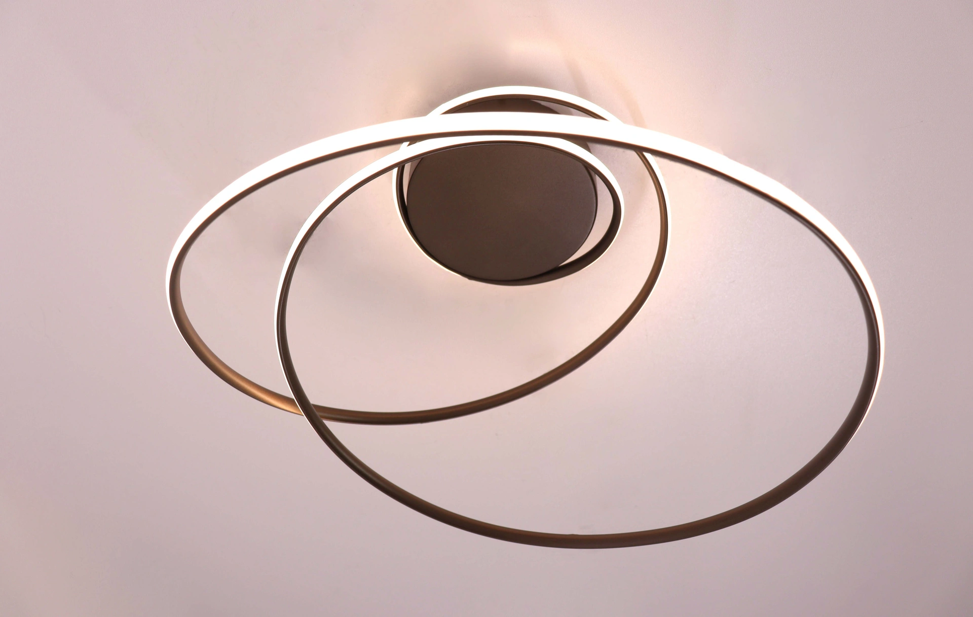 Plafondlamp anodic bruin 40 cm – LED 2700K met 3-standen dimfunctie  46750