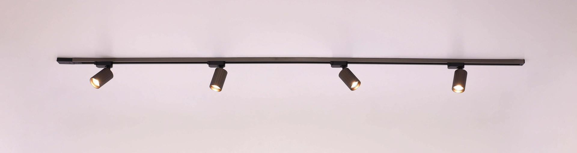 Railverlichting brons complete set - 2 meter met 4 spots BASIC  50282