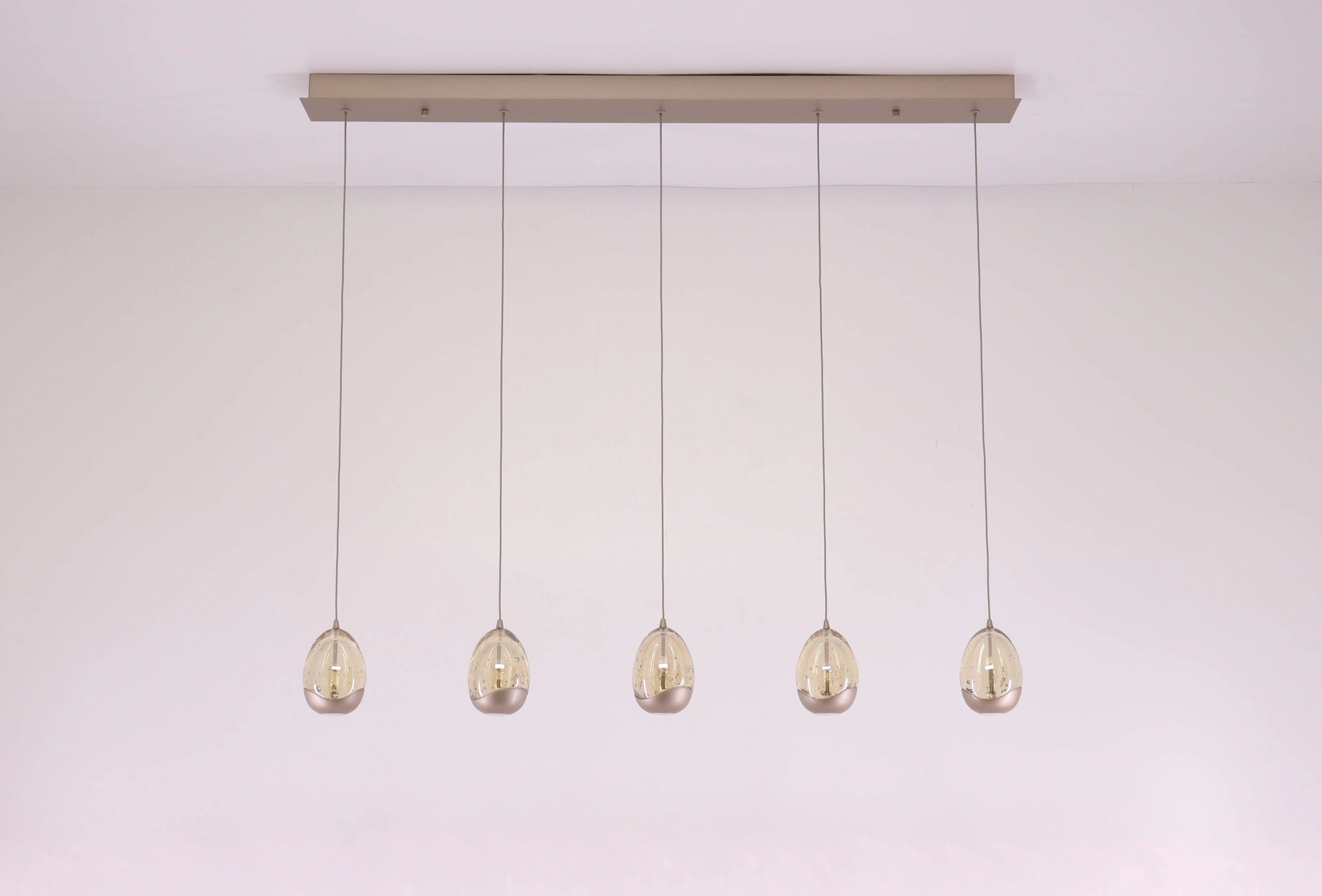 Hanglamp 5 lichts champagne Egg 46593