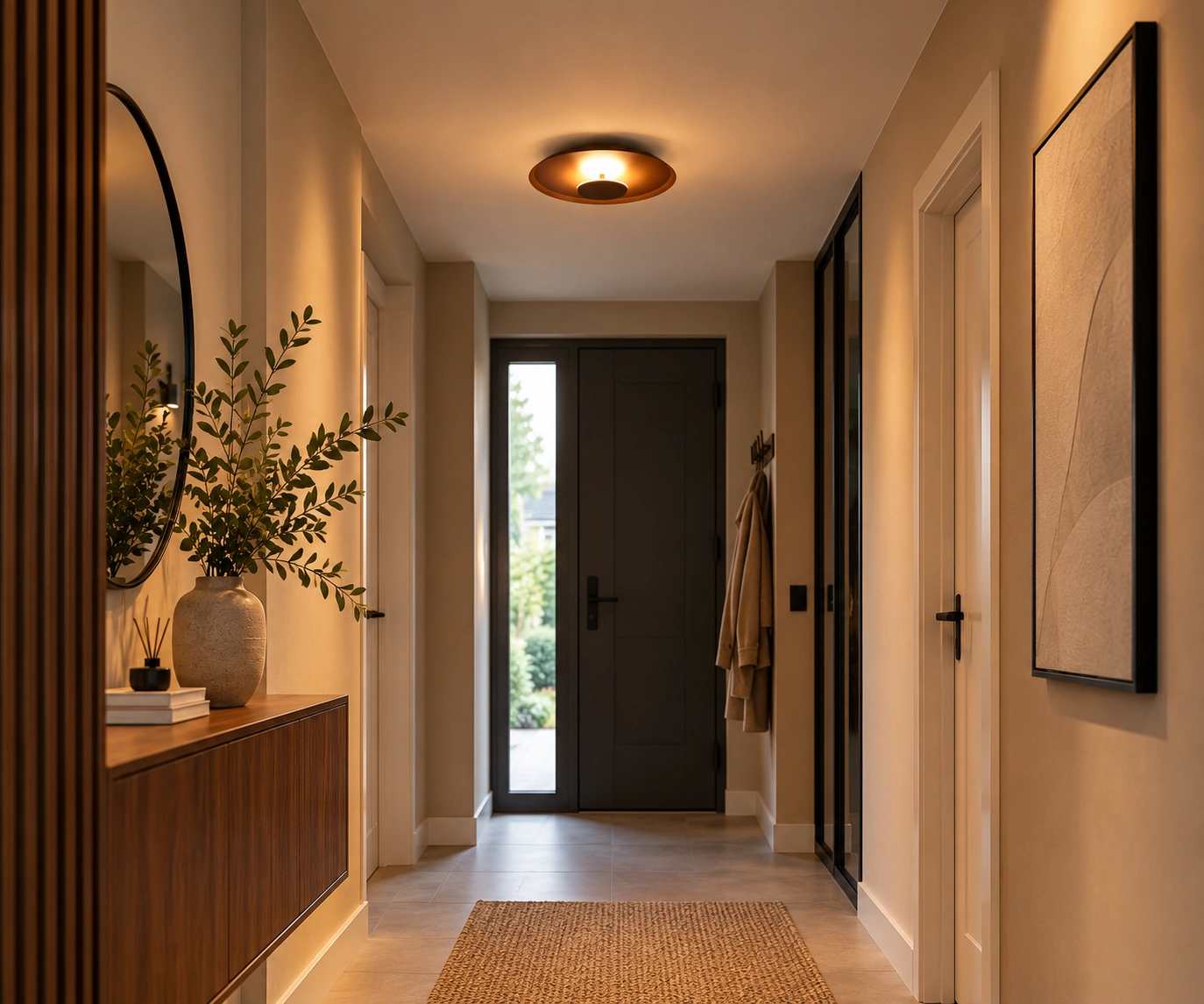 Plafondlamp Rond Donkerbruin 35cm - Dimbaar - CCT 2700-4000K 46809