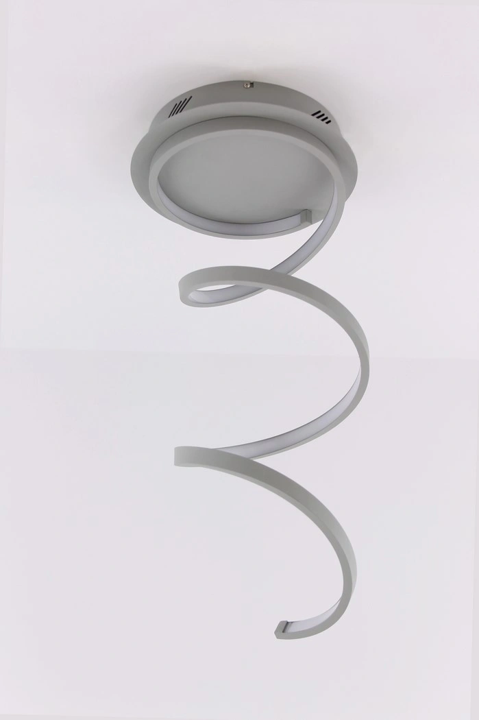 Spiraal plafondlamp LED 71 cm, design plafondlamp grijs wit 38566