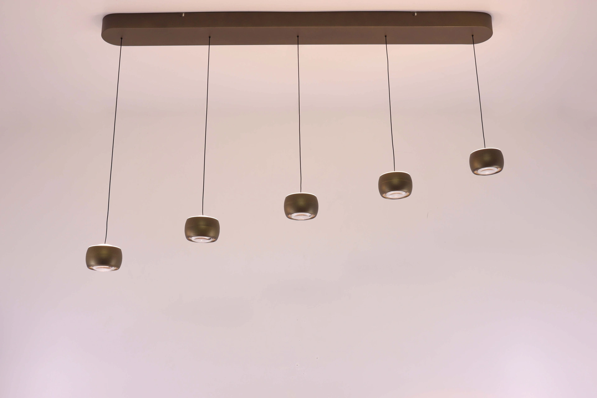 Hanglamp 5 lichts Lengte 120cm - brons goud - dim to warm  46570