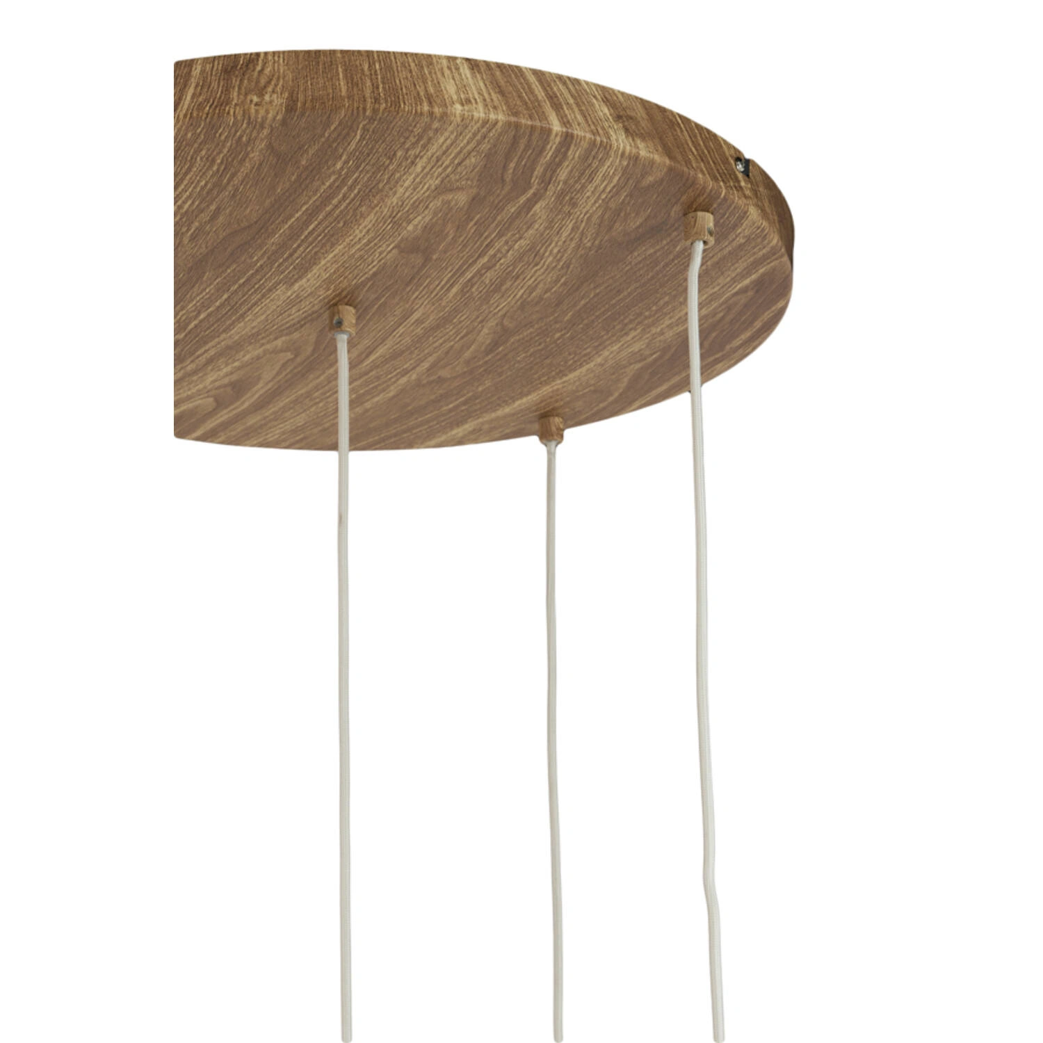 5-lichts Hanglamp Rovena - naturel houtlook met crème touw – Ø50 cm SW10551