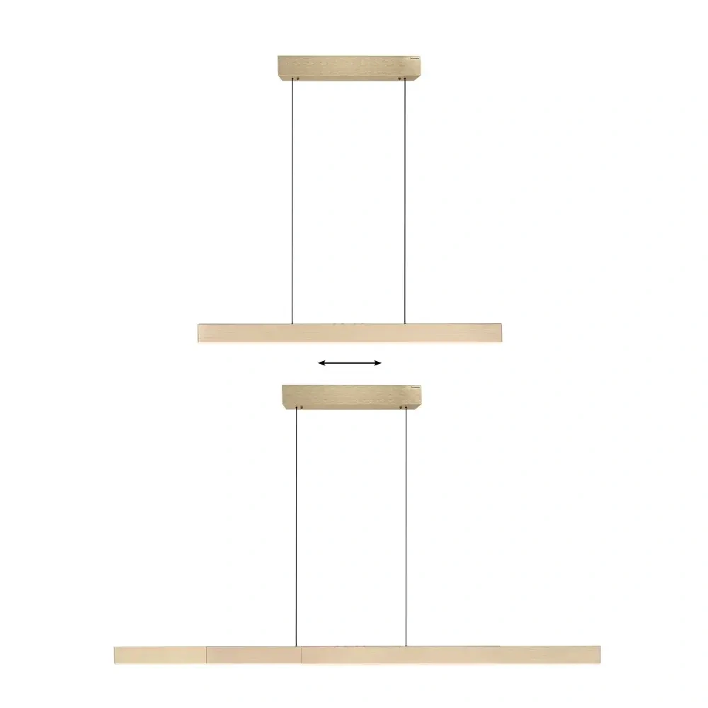 Hanglamp easy Lift + e-Slide L 120-200 cm Mat Goud 45826