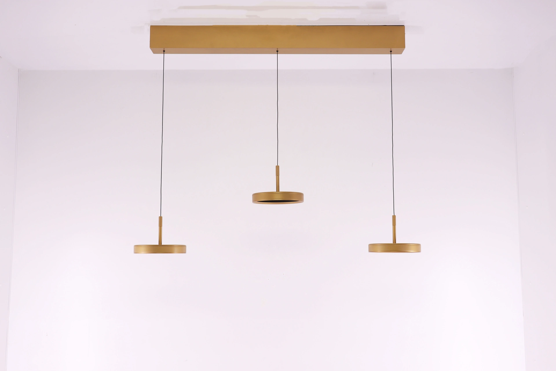 Hanglamp warm goud - 3 lichts - up down functie 53009