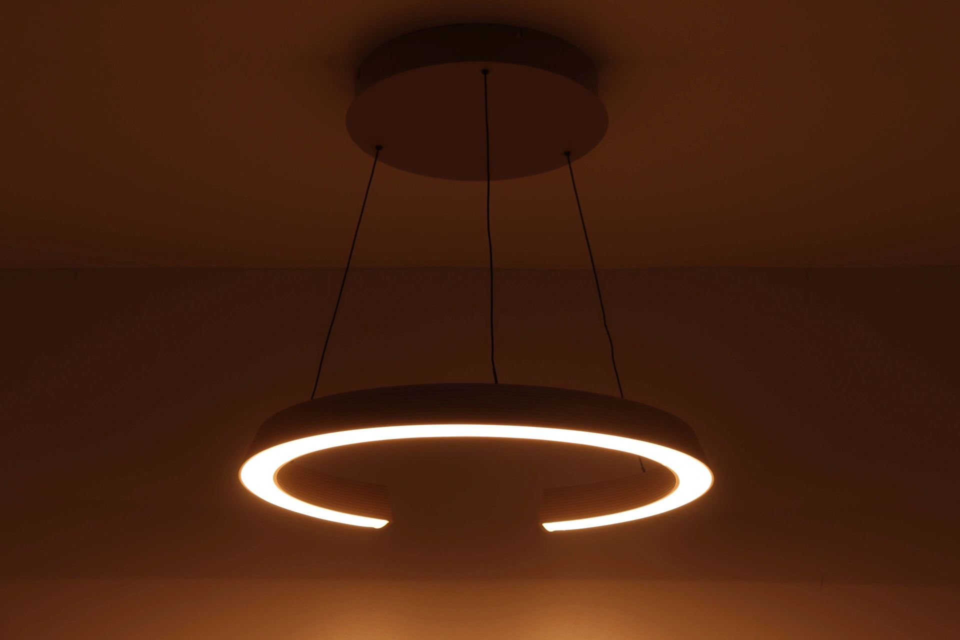 Hanglamp rond dimtowarm - Zand/beige easy lift -  Diameter 50cm 46463