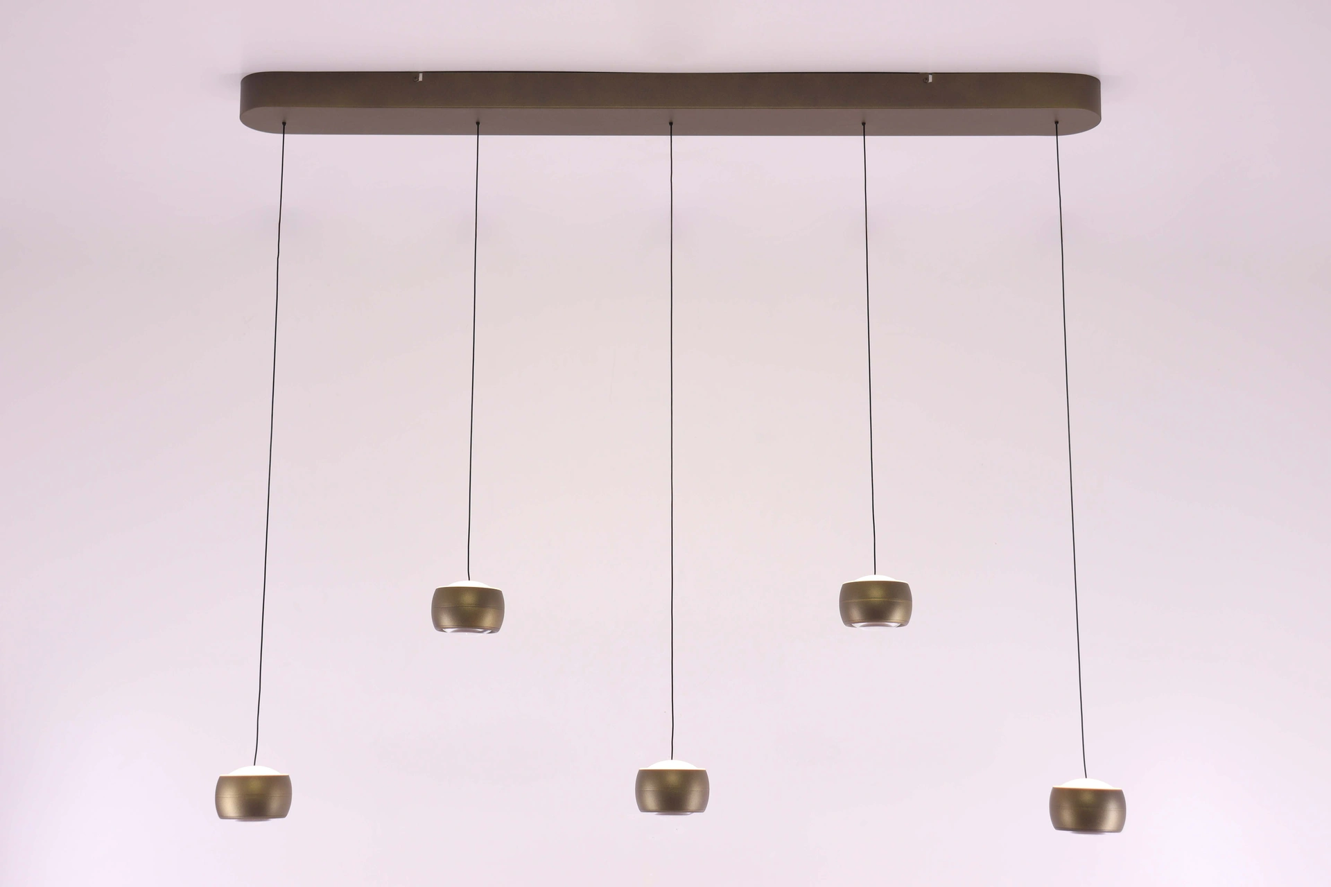 Hanglamp 5 lichts Lengte 120cm - brons goud - dim to warm  46570