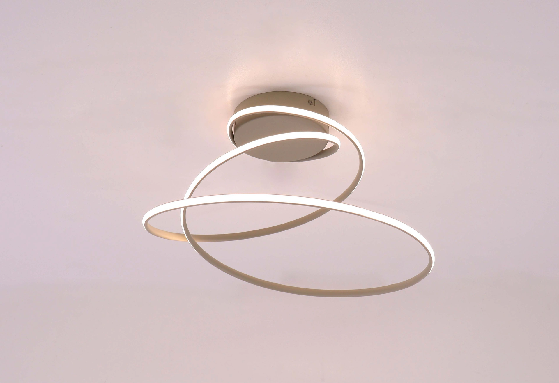 Plafondlamp beige/zand 40 cm – LED 2700K met 3-standen dimfunctie 46753