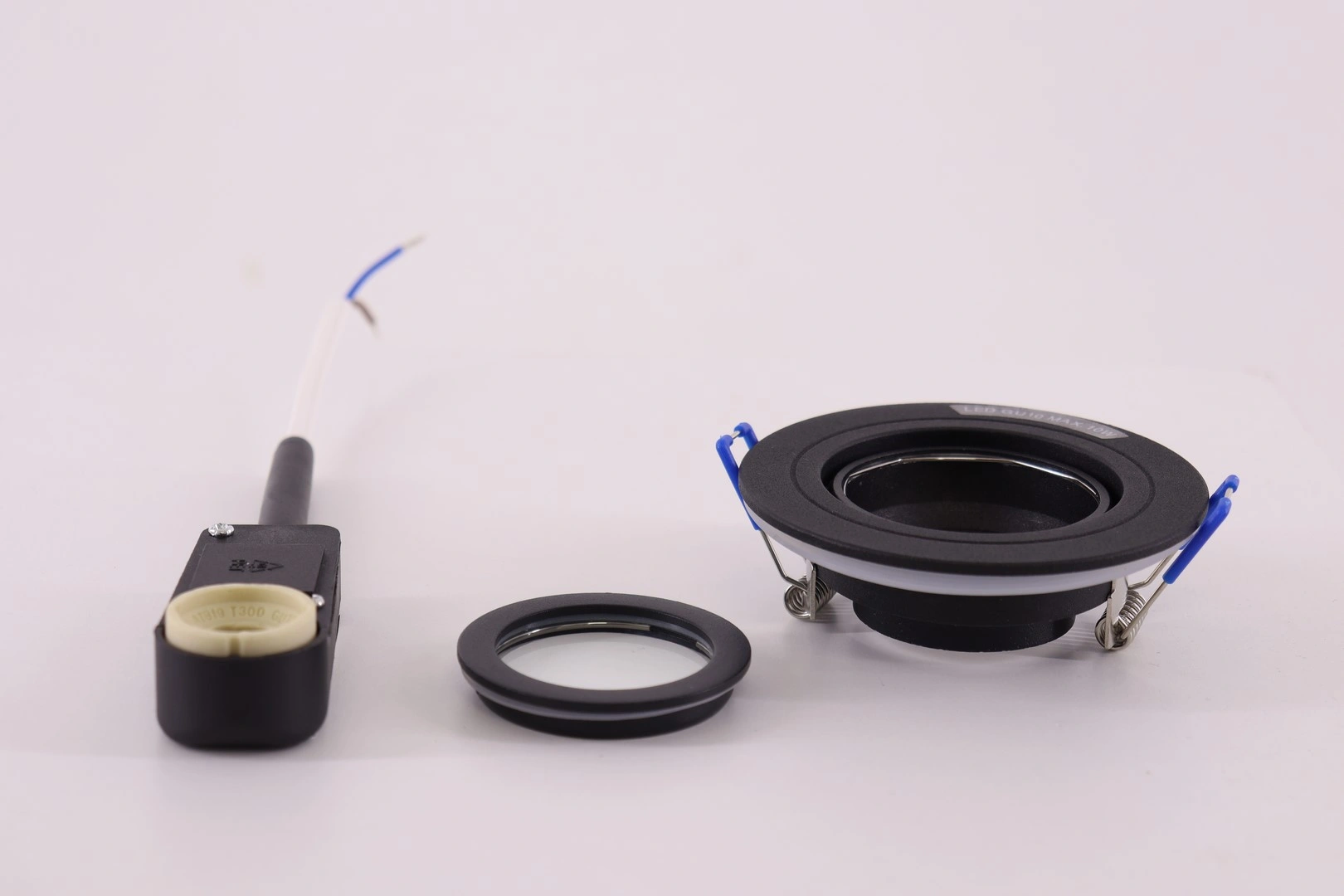 Kantelbare inbouwspot GU10 Zwart – Zaagmaat 7 cm 46159