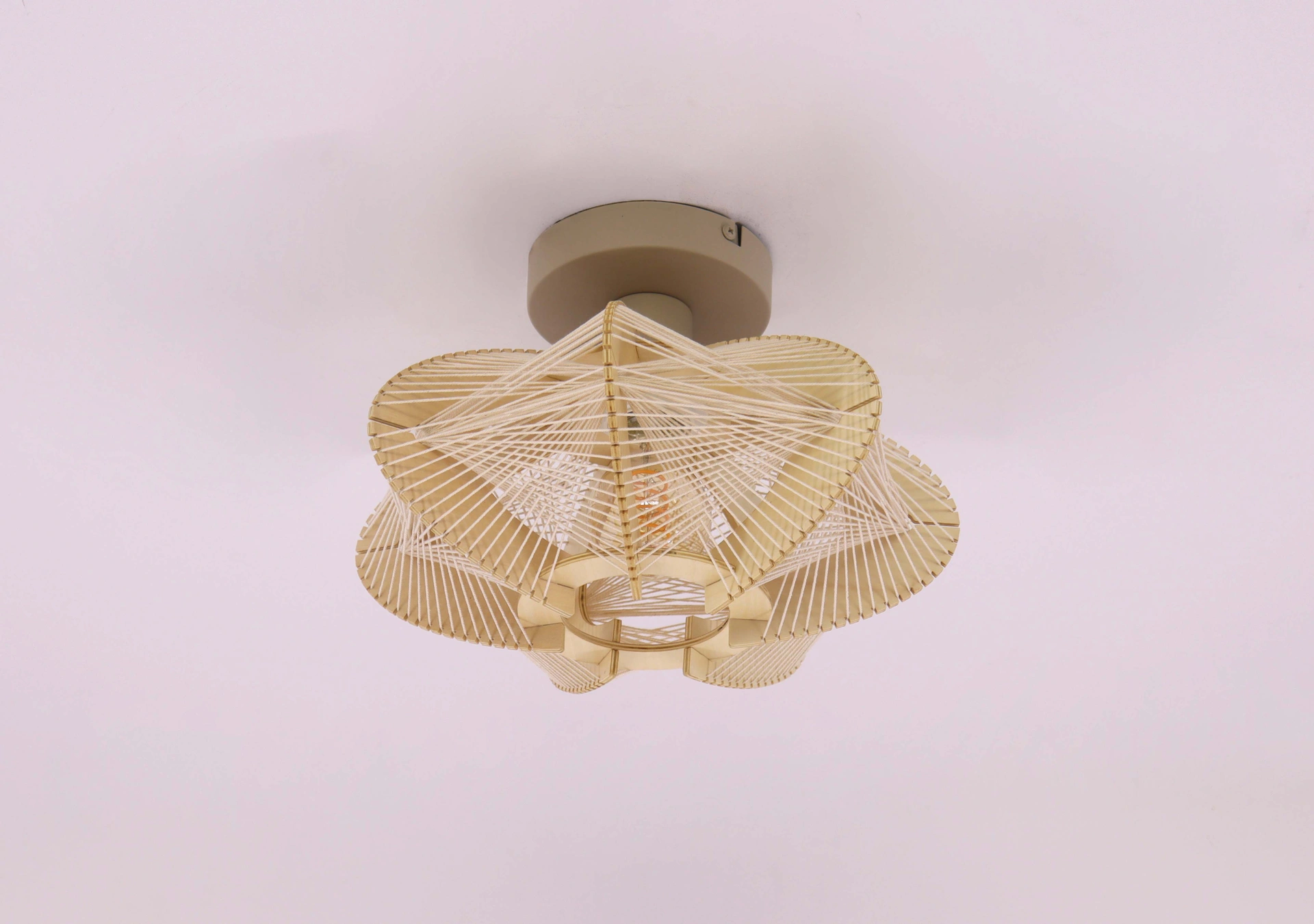 Japandi Plafondlamp van Natuurhout 46762