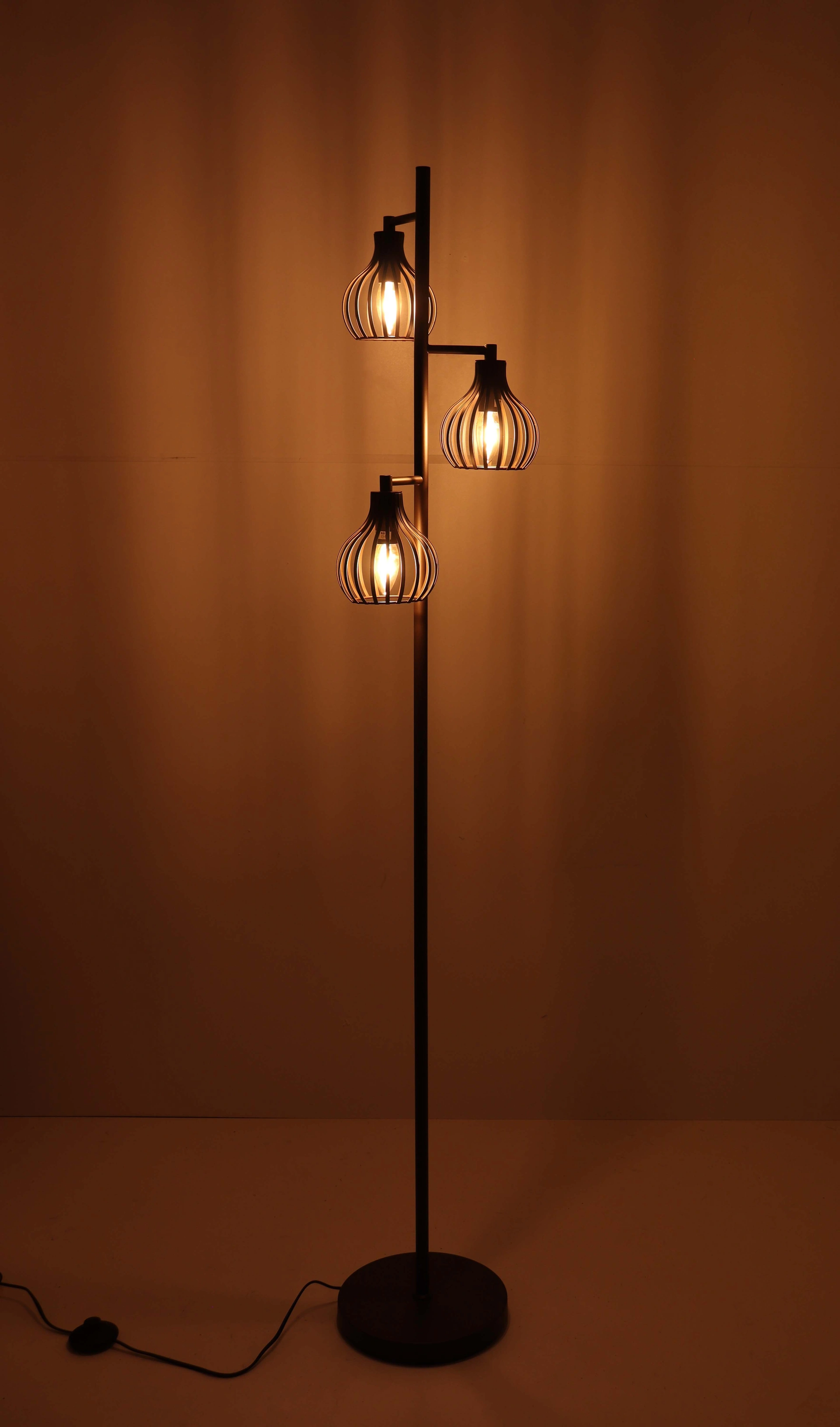 Vloerlamp bruin - Kooi - Hoogte 160cm 46190
