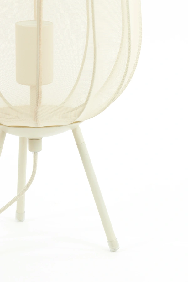 Tafellamp Plumee - zand gaas stof - 45cm hoog 44601