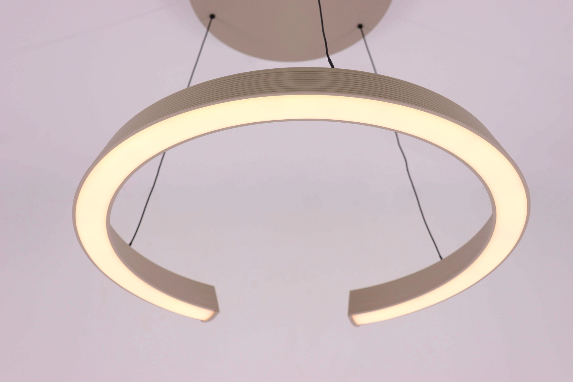 Hanglamp rond dimtowarm - Zand/beige easy lift -  Diameter 50cm 46463