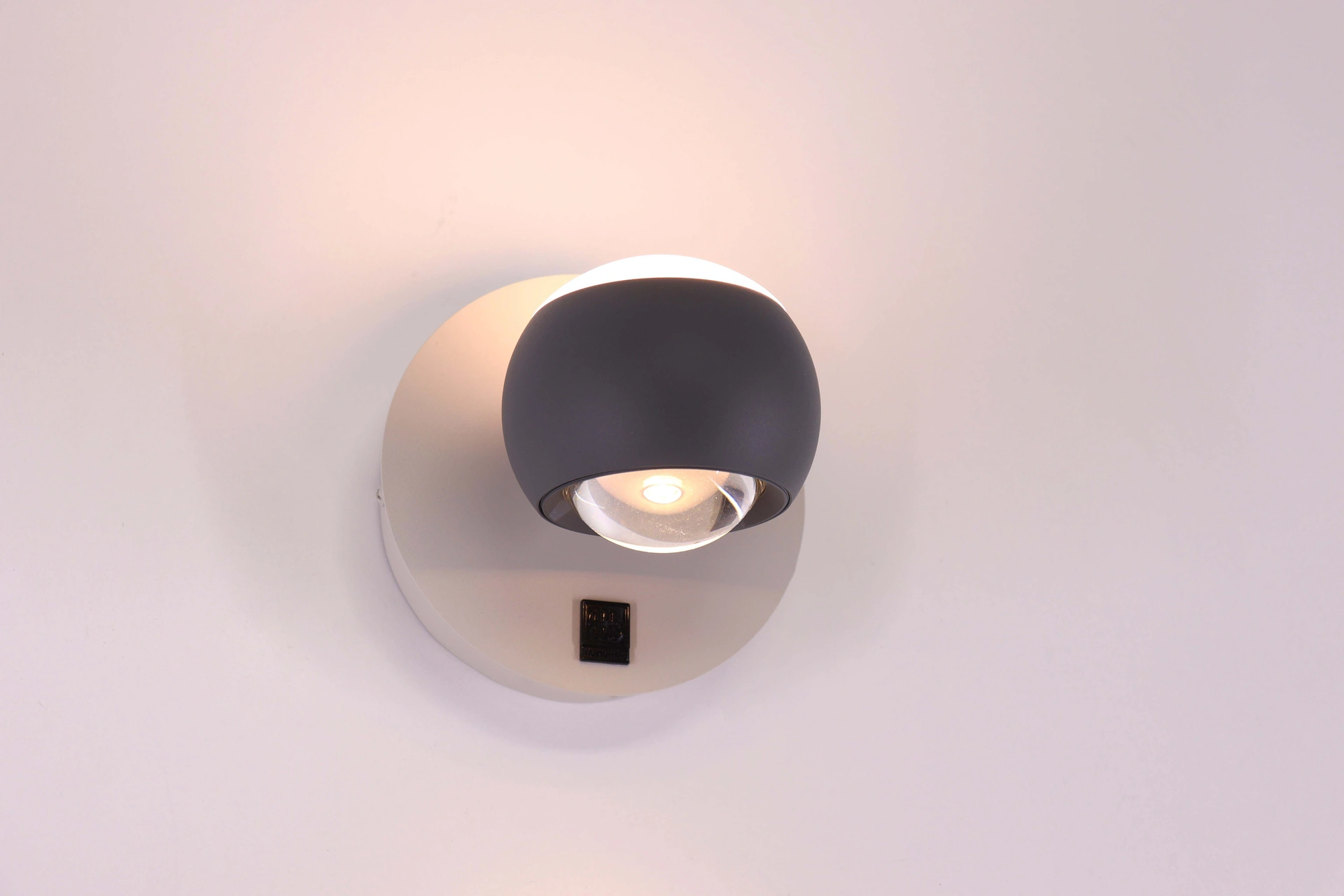 Musterring Cannon LED wandlamp antraciet/warm grey – dimbaar 46733