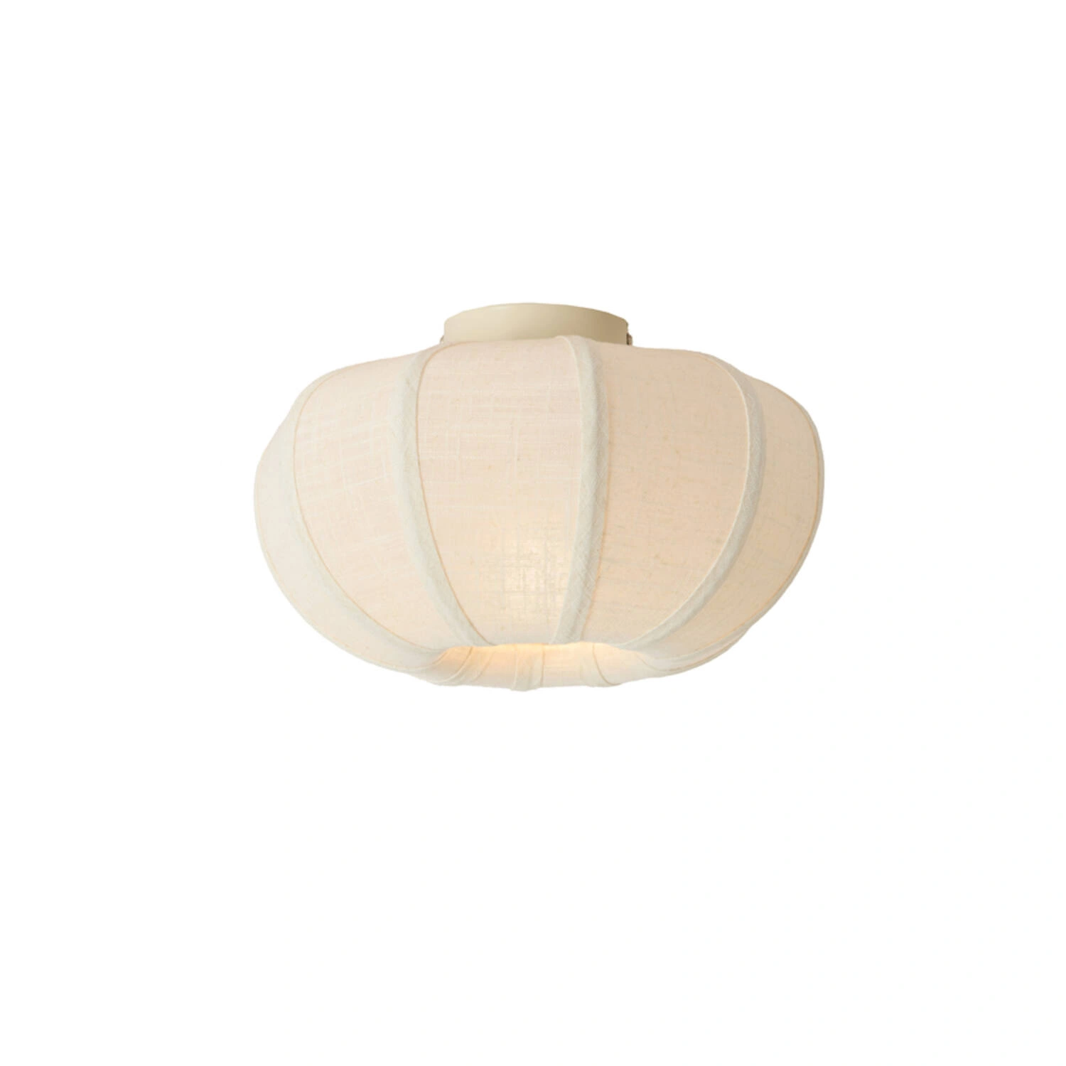 Plafondlamp Linnea natuurlijk linnen - crème wit Ø30 cm 46868