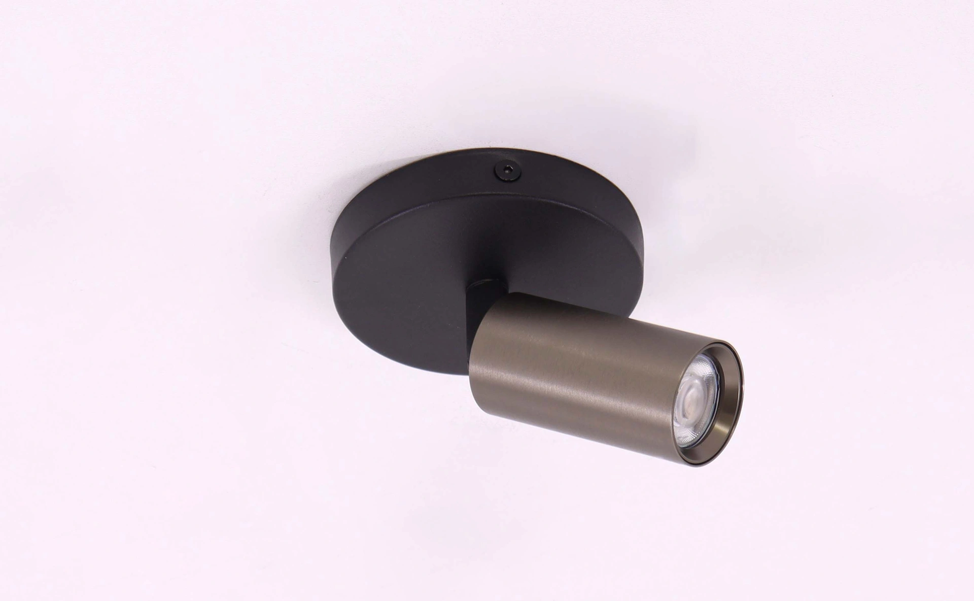 Opbouwspot 1 lichts - Koffie kleur - Rond diameter 10cm   45973