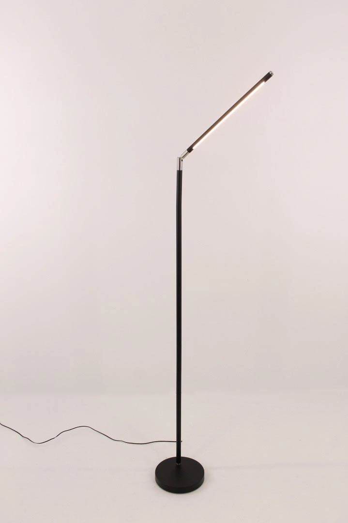 Staande Leeslamp Zwart | Pipe Design | LED Dimbaar 40332