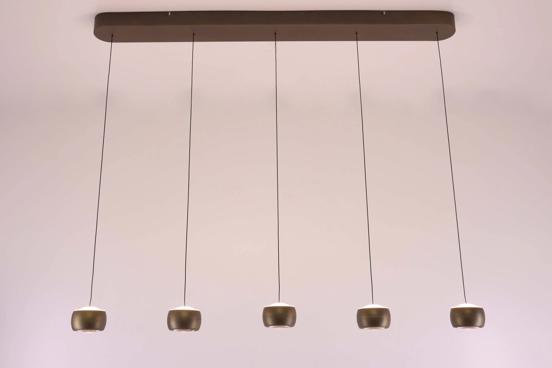 Hanglamp 5 lichts Lengte 120cm - brons goud - dim to warm  46570