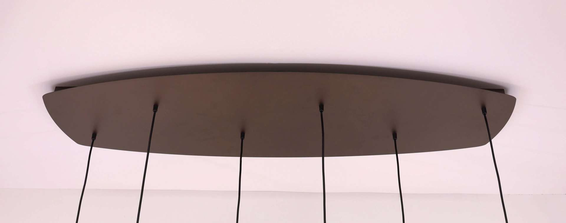 Hanglamp deens ovaal - Cacao think paper karton - 6 lichts 140cm  46546