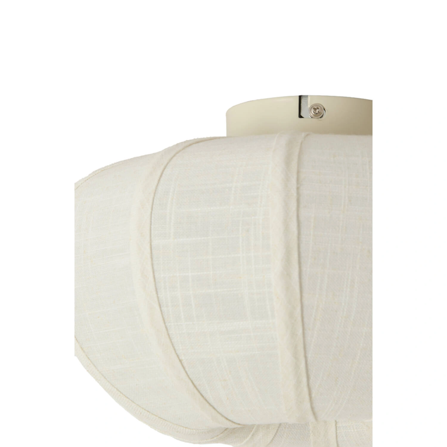 Plafondlamp Linnea natuurlijk linnen - crème wit Ø30 cm 46868