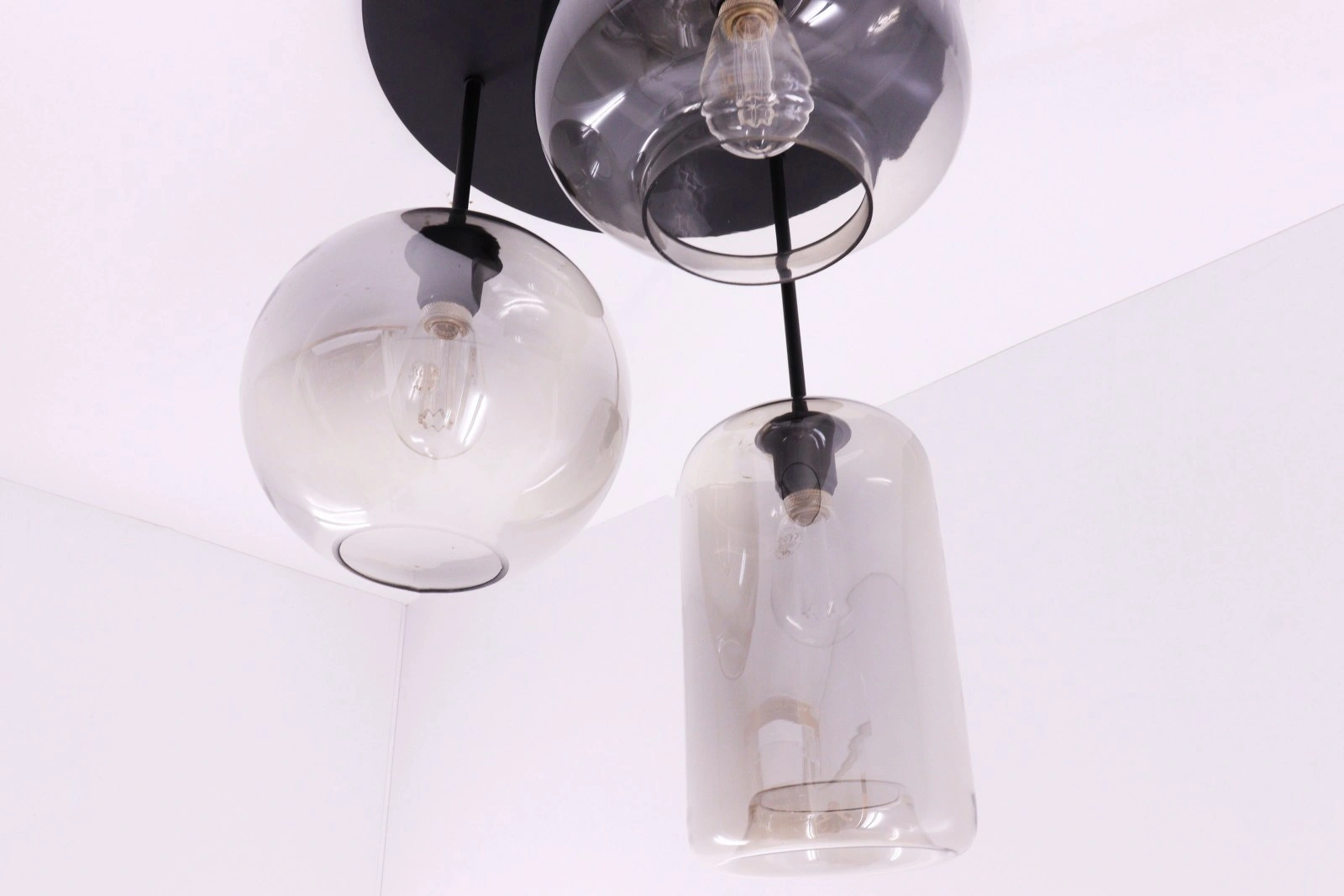 Plafondlamp 3 glazen - Grey glas 42560+GR