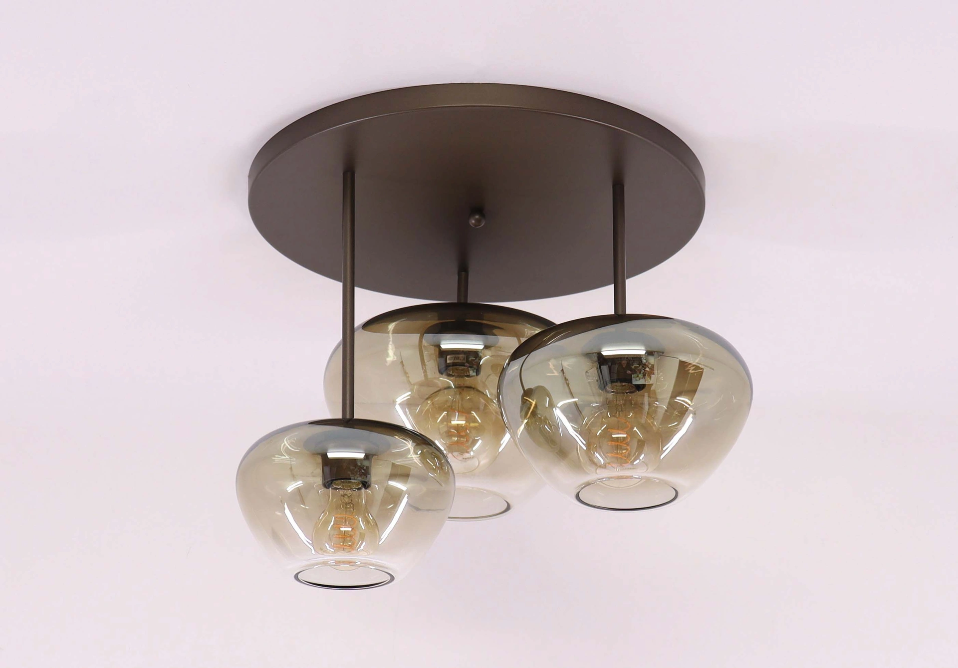Plafondlamp rond cacao - 3lichts diameter 45cm 50285