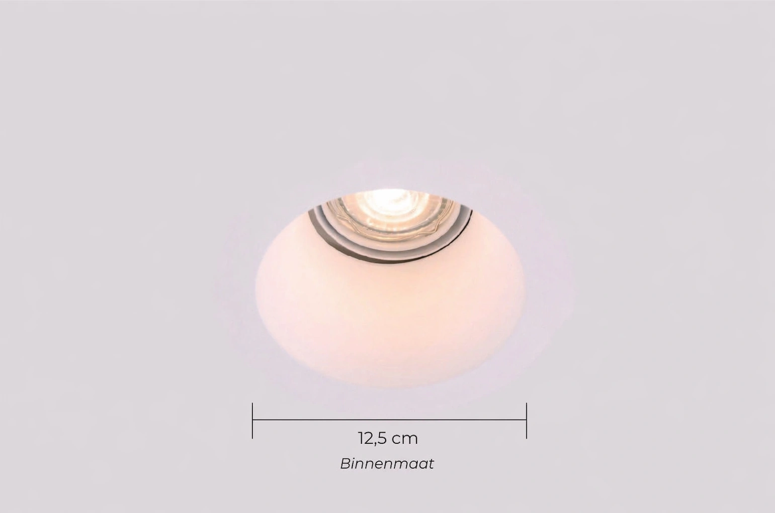 Trimless inbouwspot wit rond kantelbaar - diameter 12,5 cm 40447