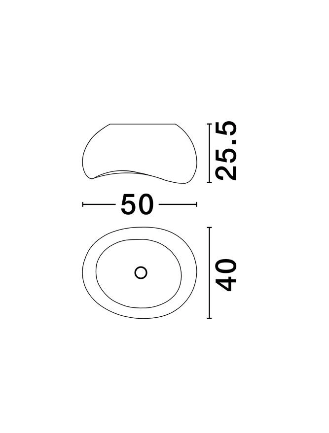 Plafondlamp AERE Sandy White Ø 50 cm - Organisch Design 46697