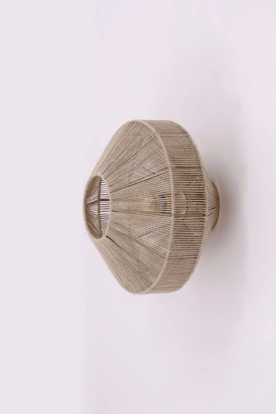 Wandlamp naturel - touwlamp - zwart - diameter 31cm 44933 WL