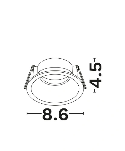 Inbouwspot GU10 zwart aluminium IP65 - zaagmaat 7,2 cm SW10486