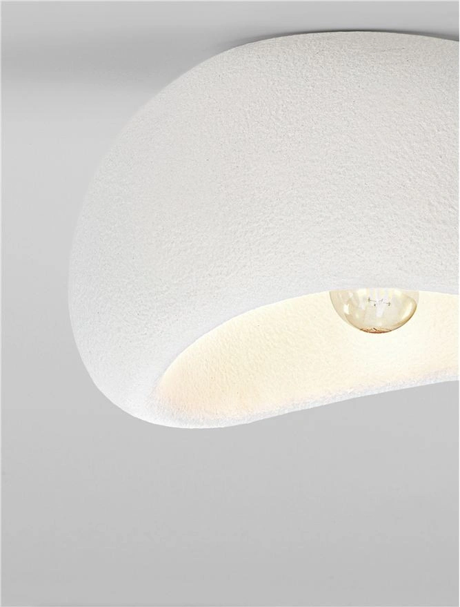 Plafondlamp AERE Sandy White Ø 40 cm - Organisch Design 46696
