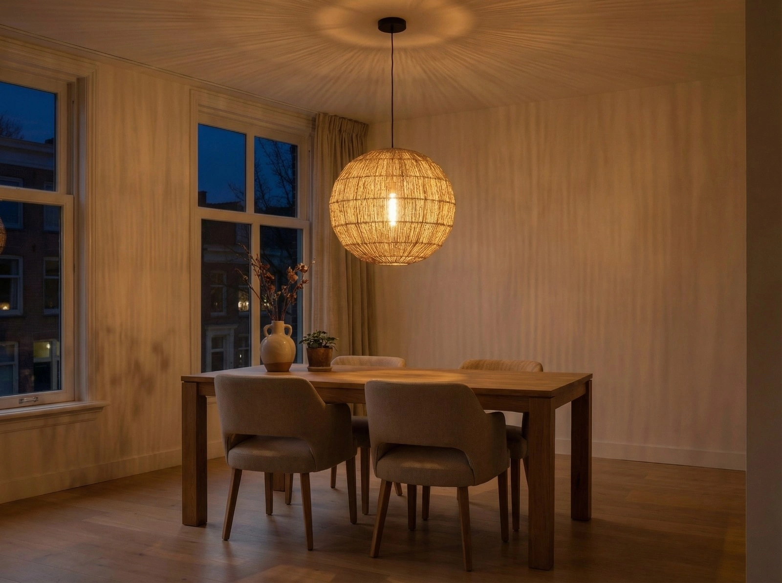 Jute hanglamp bol 50 cm natuurlijke lamp 46439