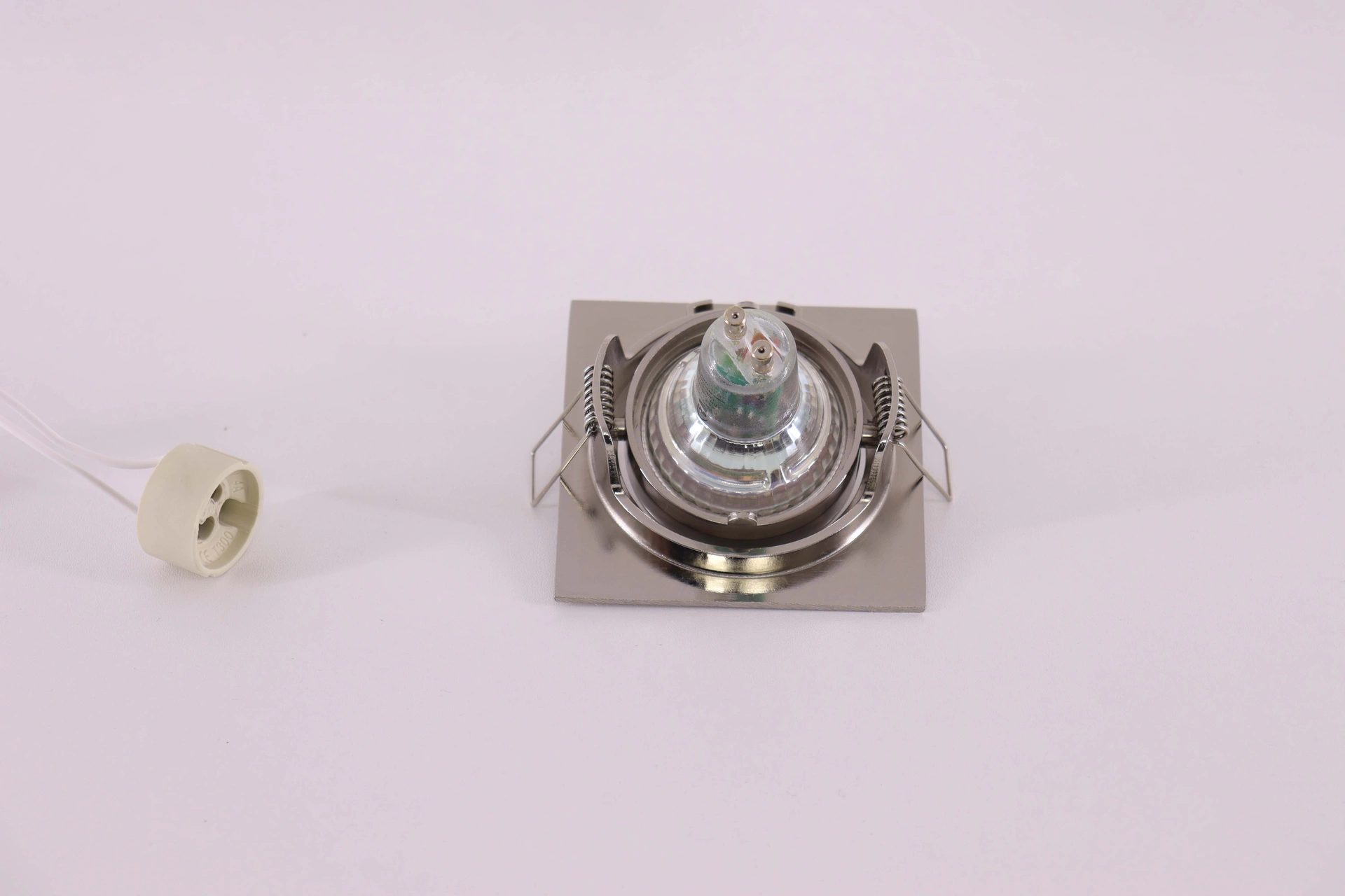 Rvs vierkant inbouwspot - Zaagmaat 7,4cm - Kantelbaar  46666