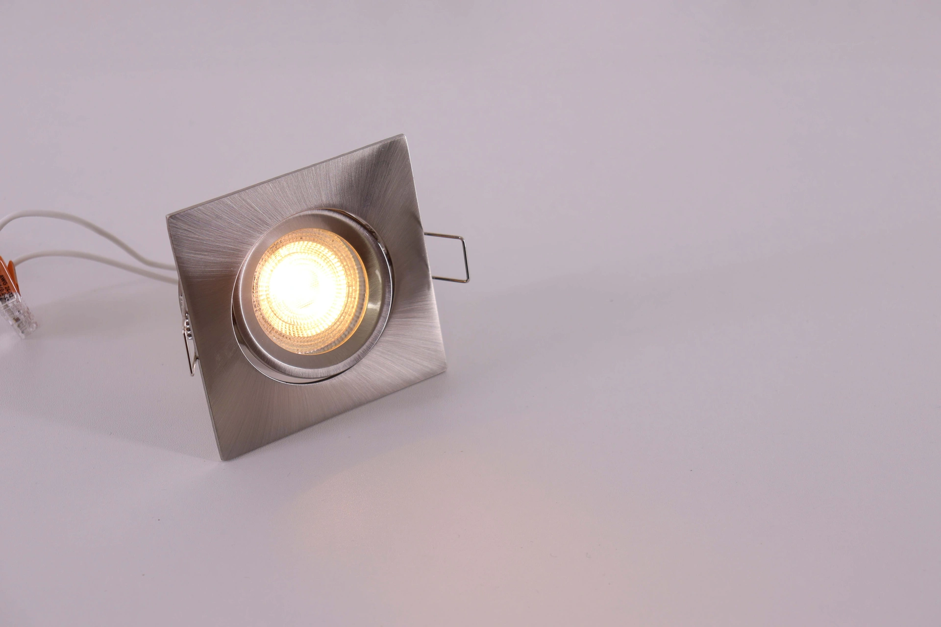 Rvs vierkant inbouwspot - Zaagmaat 7,4cm - Kantelbaar  46666