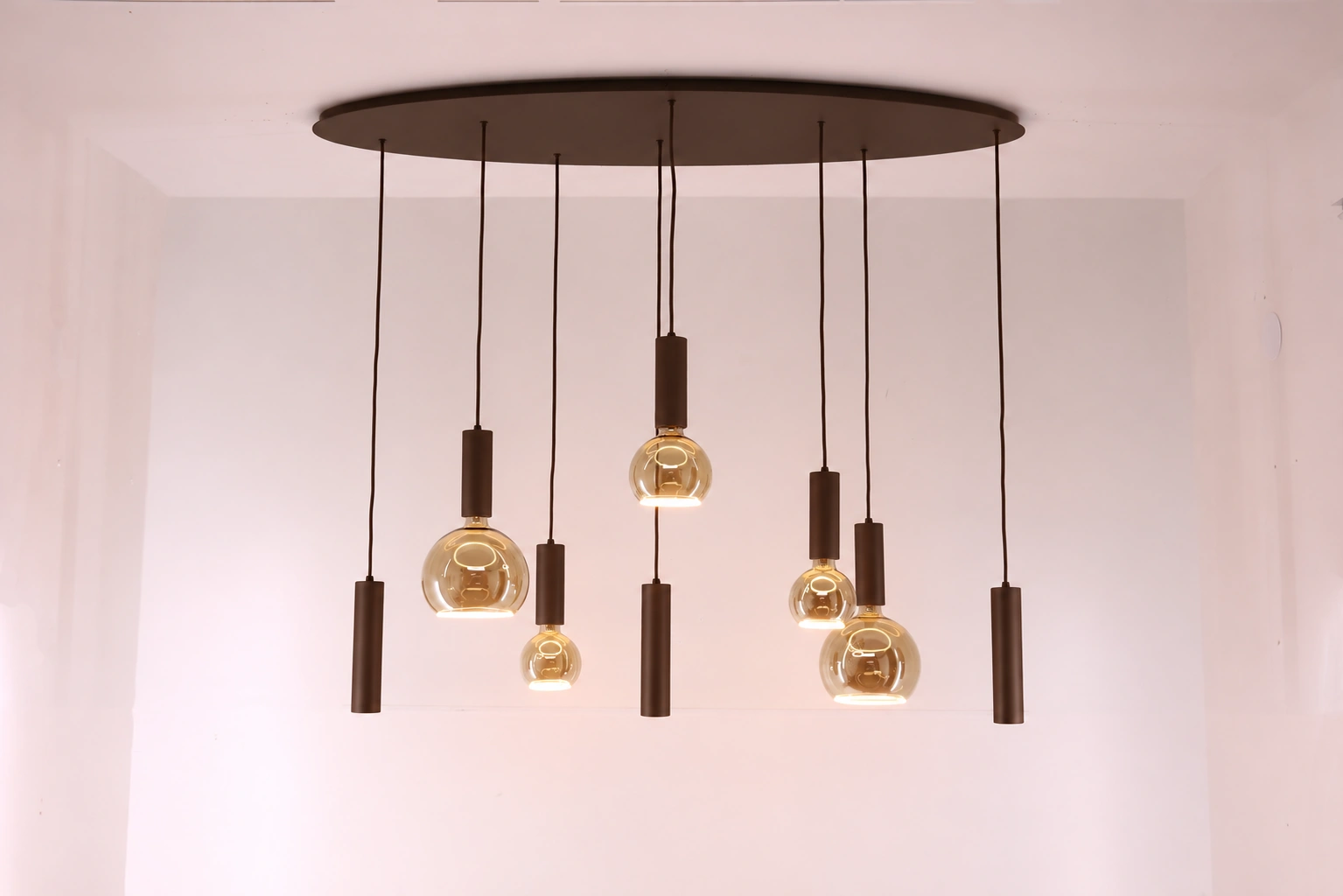 Hanglamp choco 8-lichts 140 cm exclusief Segula Floating LED en GU10 spots  46998