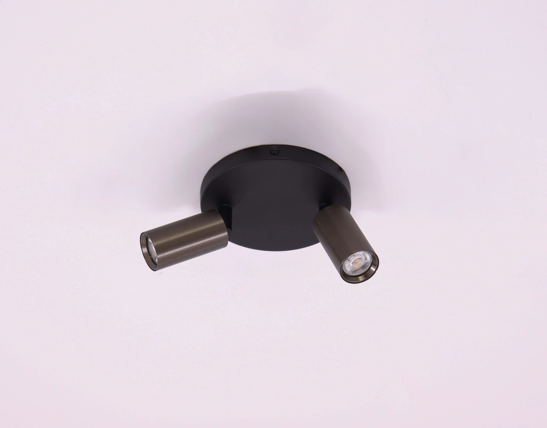 Opbouwspot 2 lichts - Koffie kleur - Rond diameter 15cm  45972