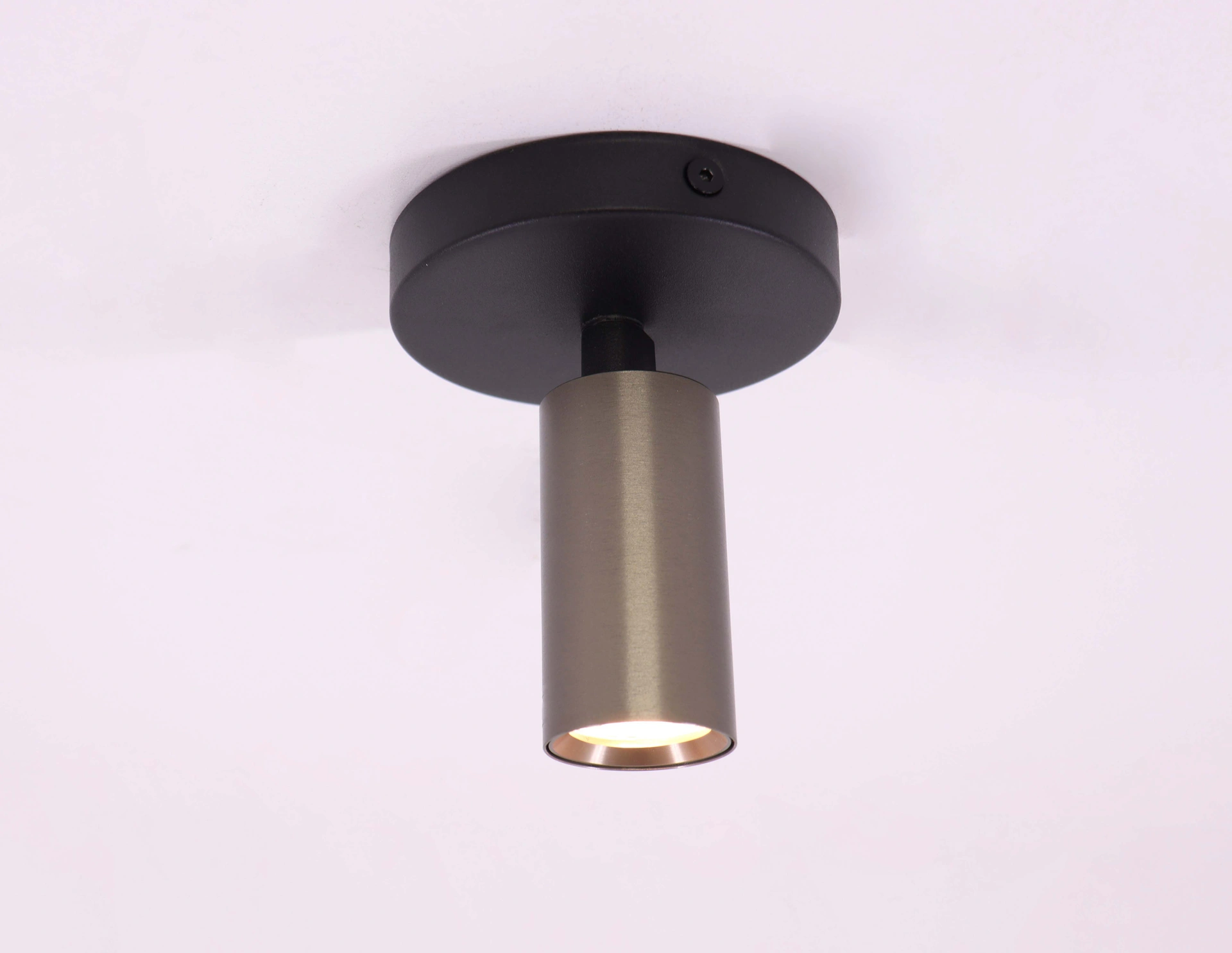 Opbouwspot 1 lichts - Koffie kleur - Rond diameter 10cm   45973