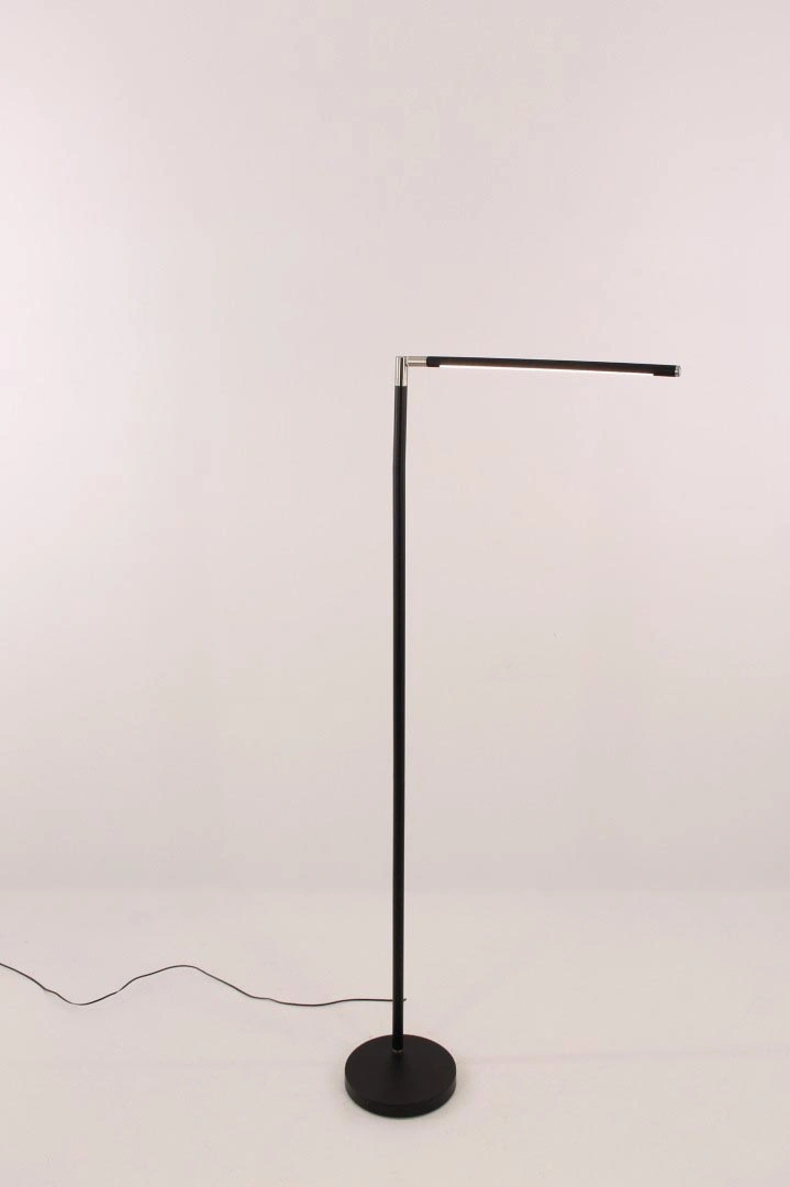 Staande Leeslamp Zwart | Pipe Design | LED Dimbaar 40332