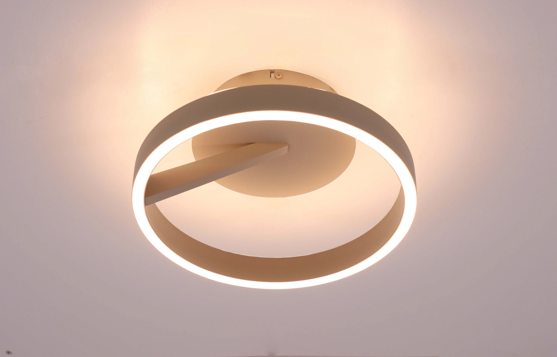 Plafondlamp creme - Dia. 30cm - rond 3-standen  46571
