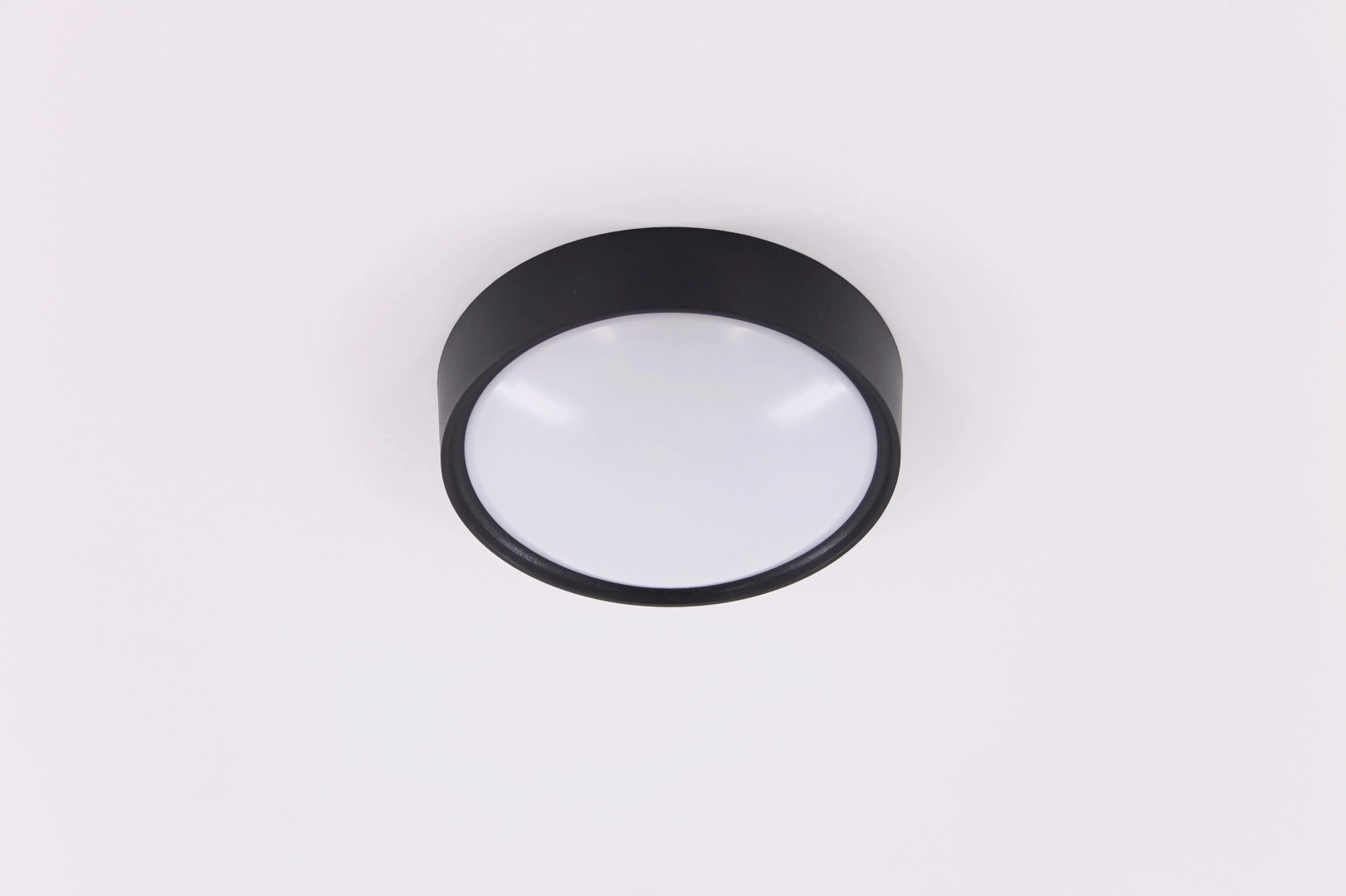 Plafondlamp rond zwart 25,5cm 40611