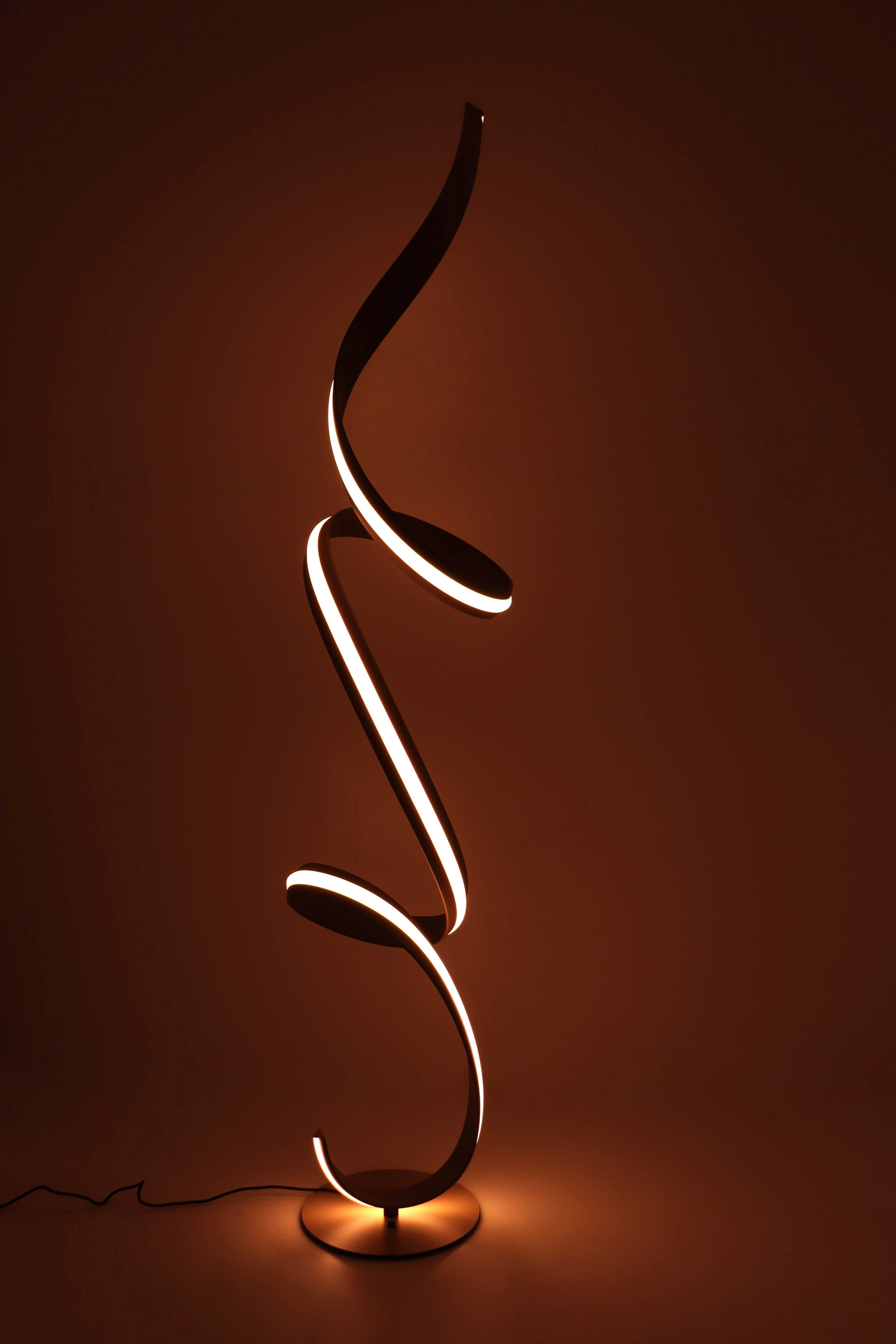 Vloerlamp in zandkleur 180cm met dimfunctie naar warm licht  46475