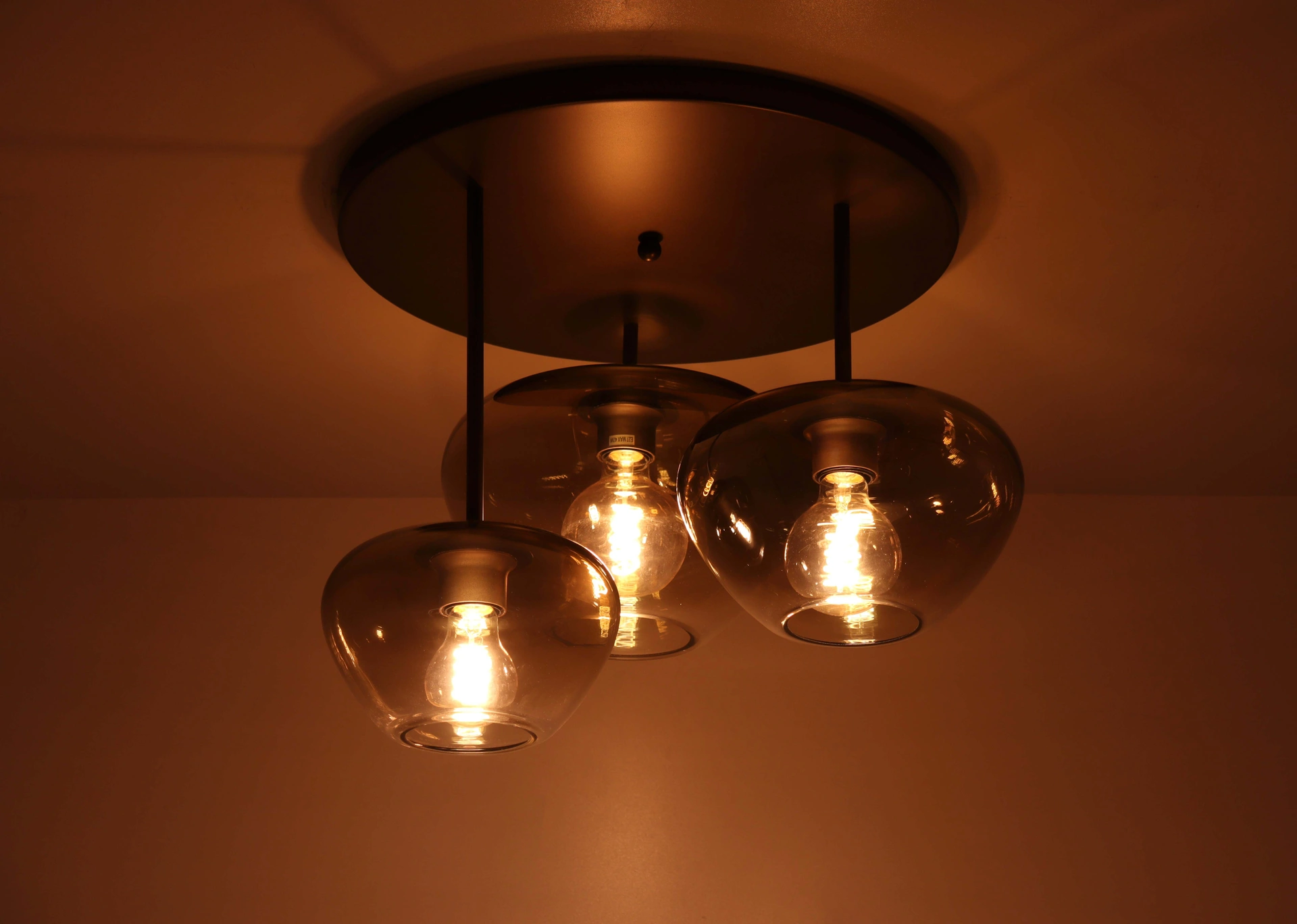 Plafondlamp rond cacao - 3lichts diameter 45cm 50285